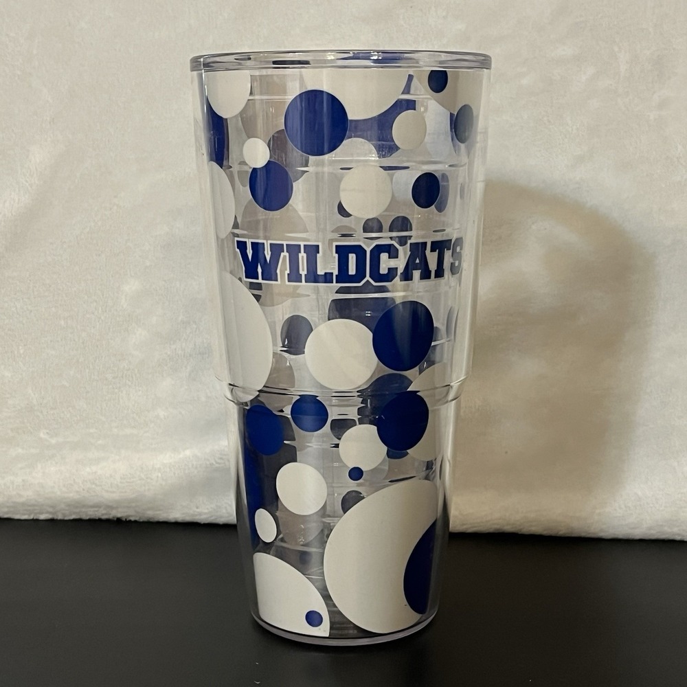 Kentucky Wildcats UK 24oz Tervis Tumbler Polka Dots Big Blue Nation Made in USA